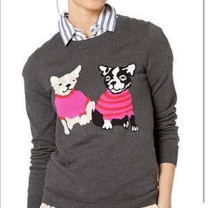 J. Crew Gray Dog Sweater